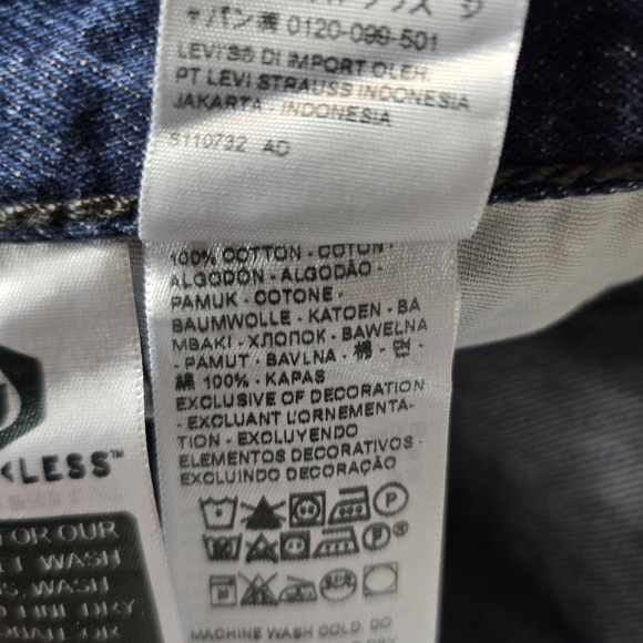 Levi's 501 Regular Straight Button Fly Jeans NWT Blue Size 25 X 30 - Picture 12 of 12